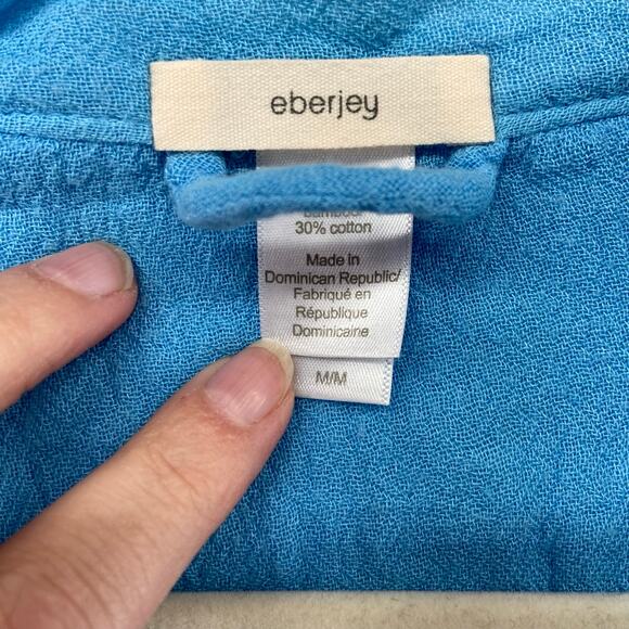 Eberjey Blue Sleep Shirt Size Medium - Picture 2 of 5